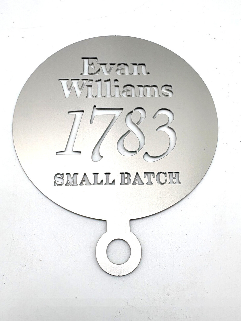 Evan Williams 1783 Small Batch Bourbon Chrome 4" Bottle Hang Tag